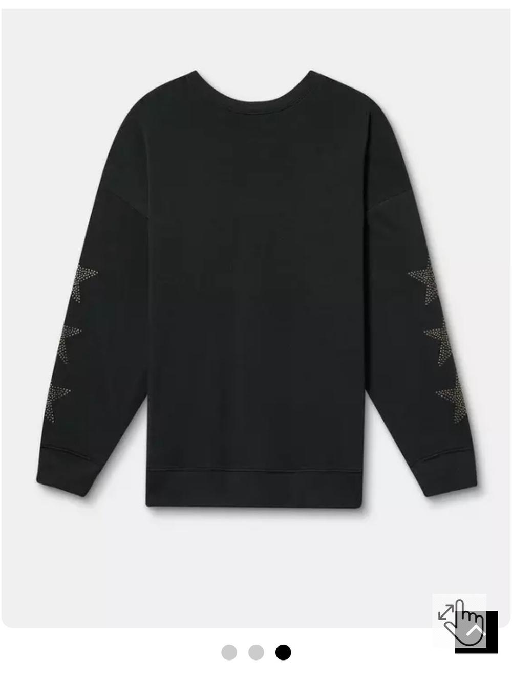 TORRID Cozy Crewneck Drop-shoulder w/Star Stud Sleeves NWT size 2